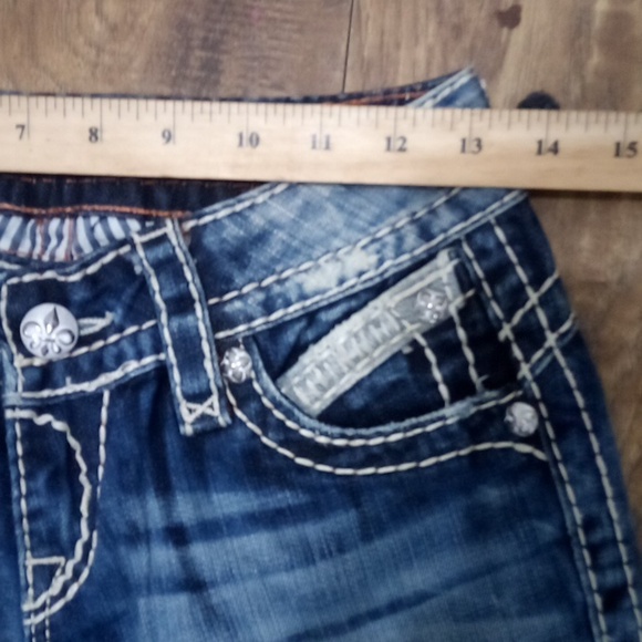Rock Revival NWOT Women's 26 Amy Flare Embellished Embroidered Distressed - Picture 14 of 16